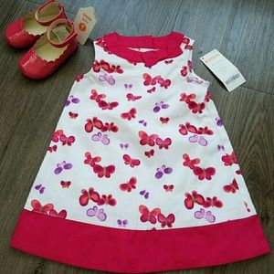Baby girl dress and shoes size 3